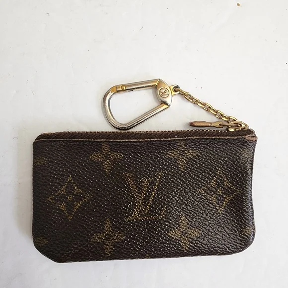 Louis Vuitton Brown Gold Monogram Pochette Cles Coin Wallet Purse Bag - Picture 2 of 10
